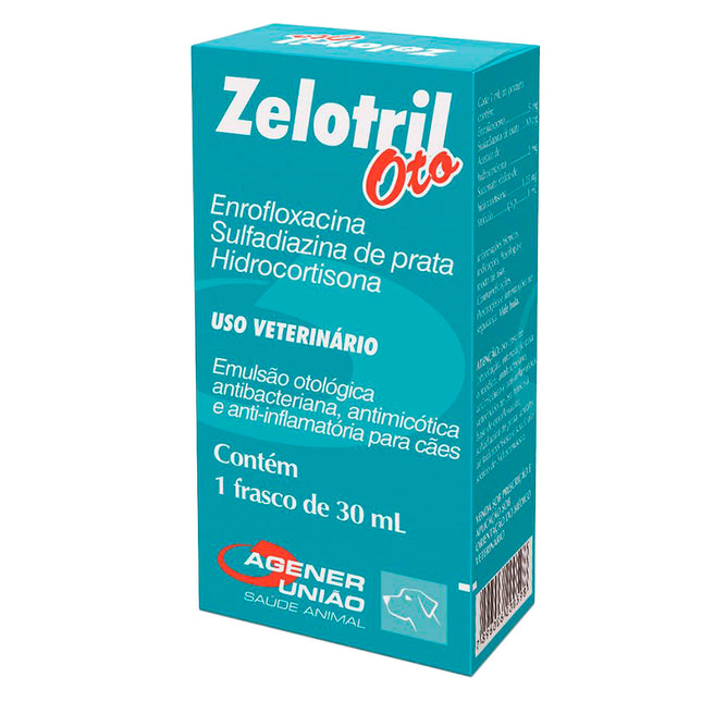 Produto Otológico Super Mix Zelotril Oto 30ml para Cachorros e Gatos